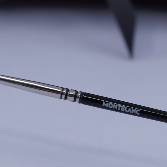 Montblanc MB0131O 001 Rectangle Eyeglasses 52mm – Silver/Black - Picture 8 of 10